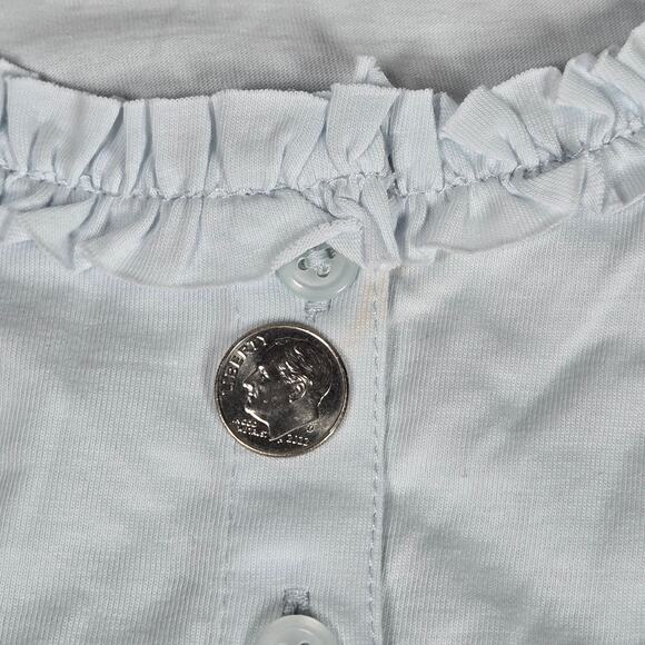 J. Crew Broken-in jersey button-front tank top with ruffle trim CK292 M NWT - Picture 7 of 10